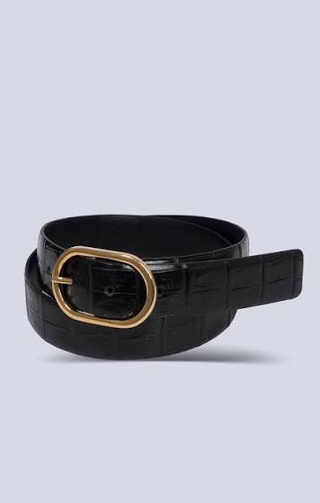 Pasek damski Croco Black